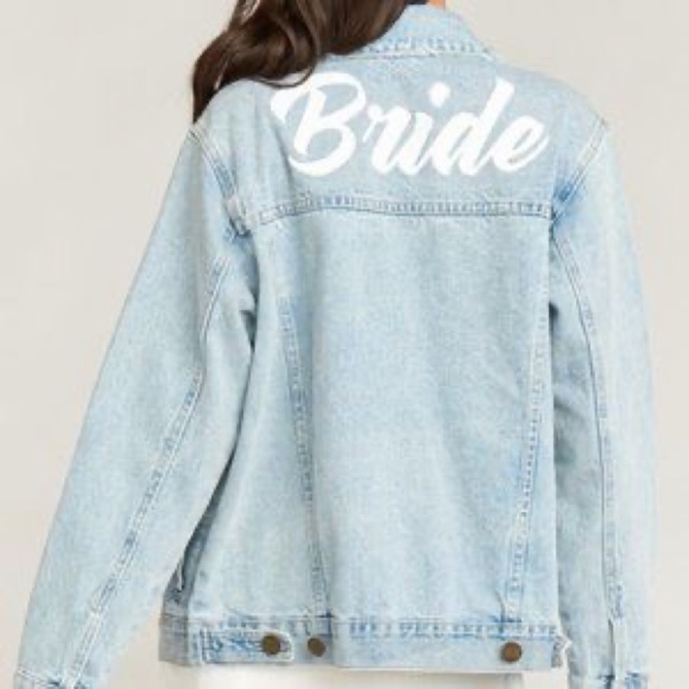 Show me your Mumu Bride dark wash jean jacket